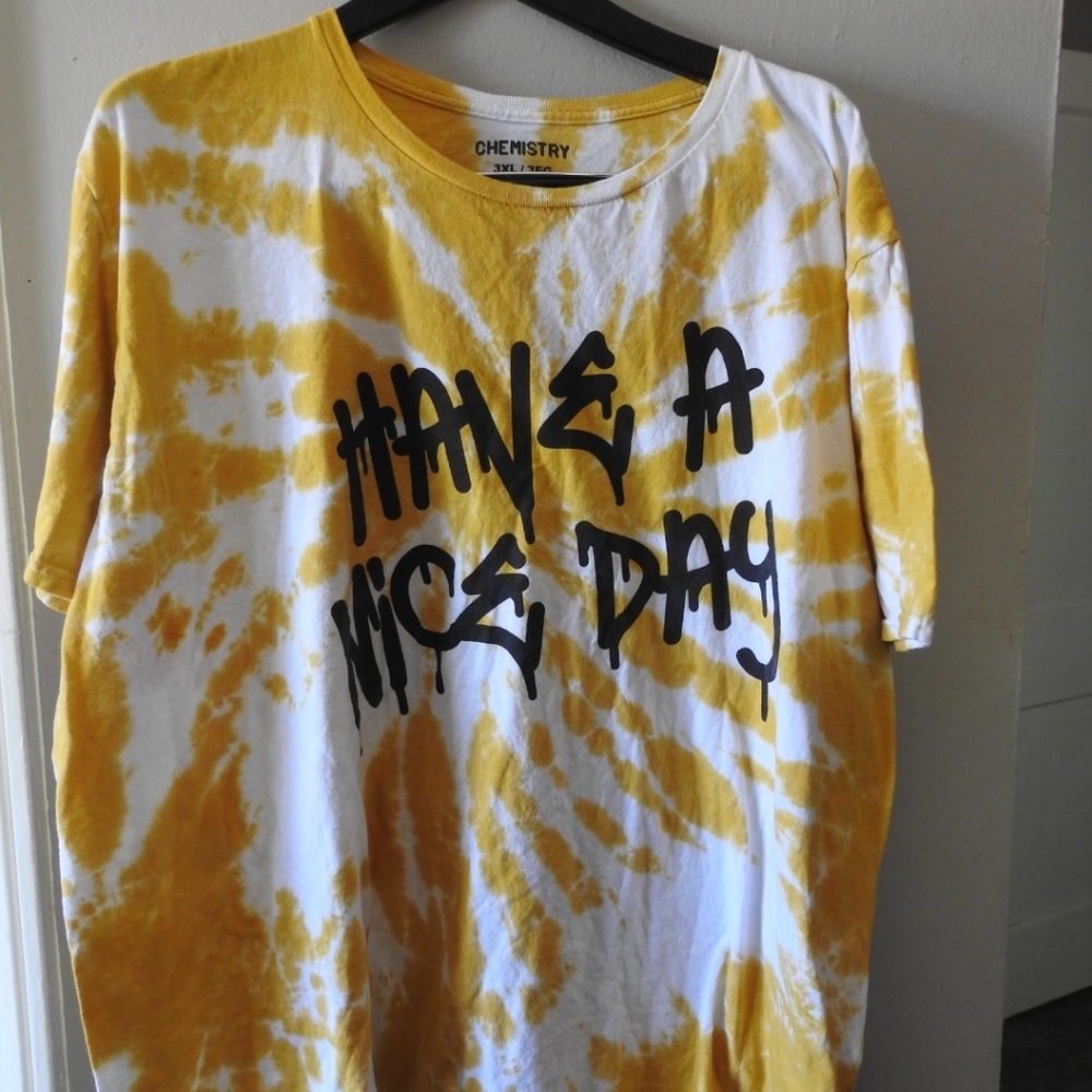 Yellow tie dye shirt